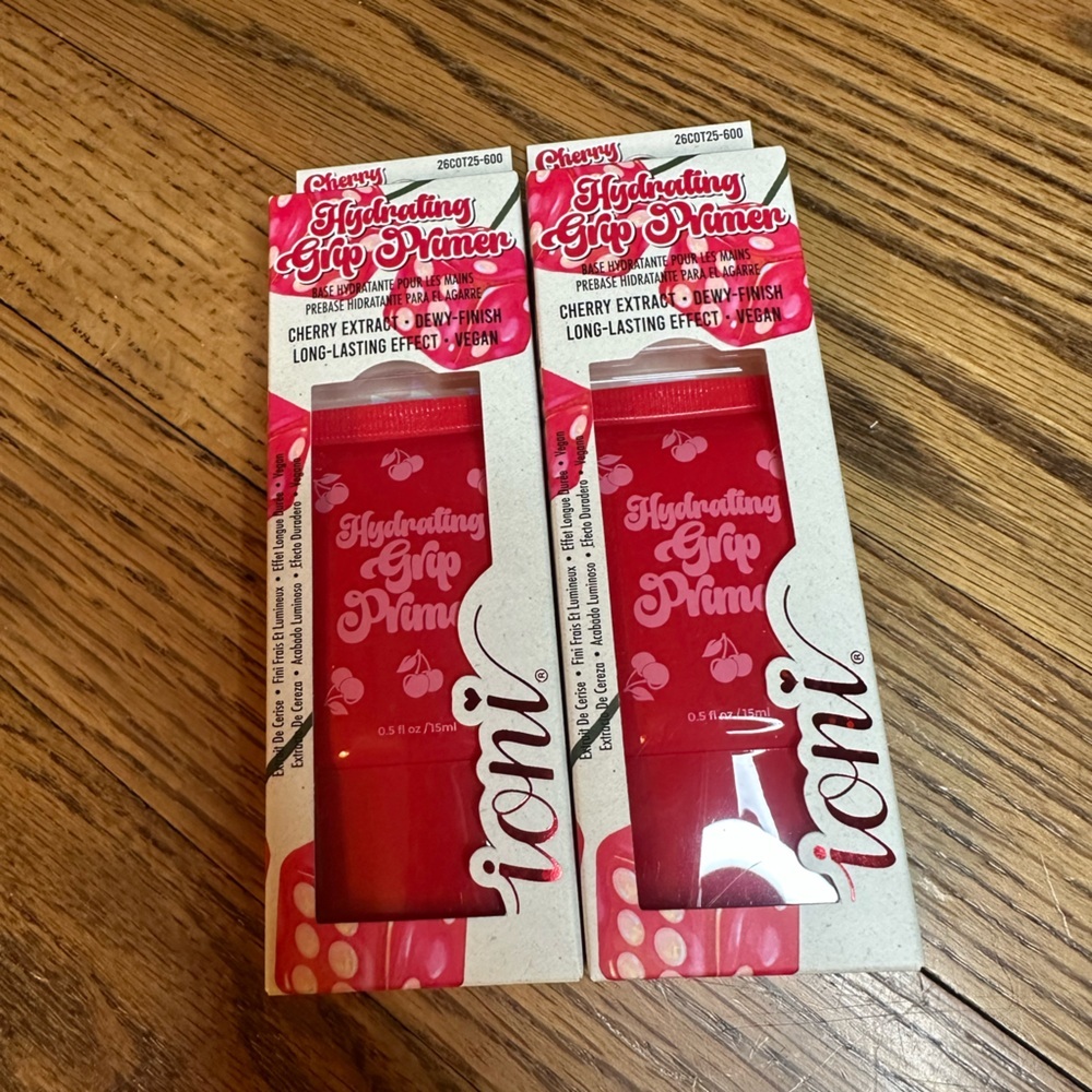 Ioni Cherry on Top Hydrating Gripping Primer With Cherry Extract Lot of Two